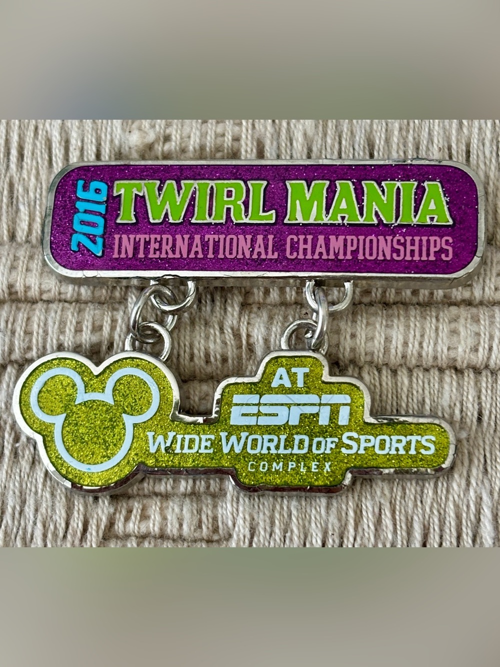 DISNEY 2016 Twirl Mania International Championships Wide World of Sports Pin